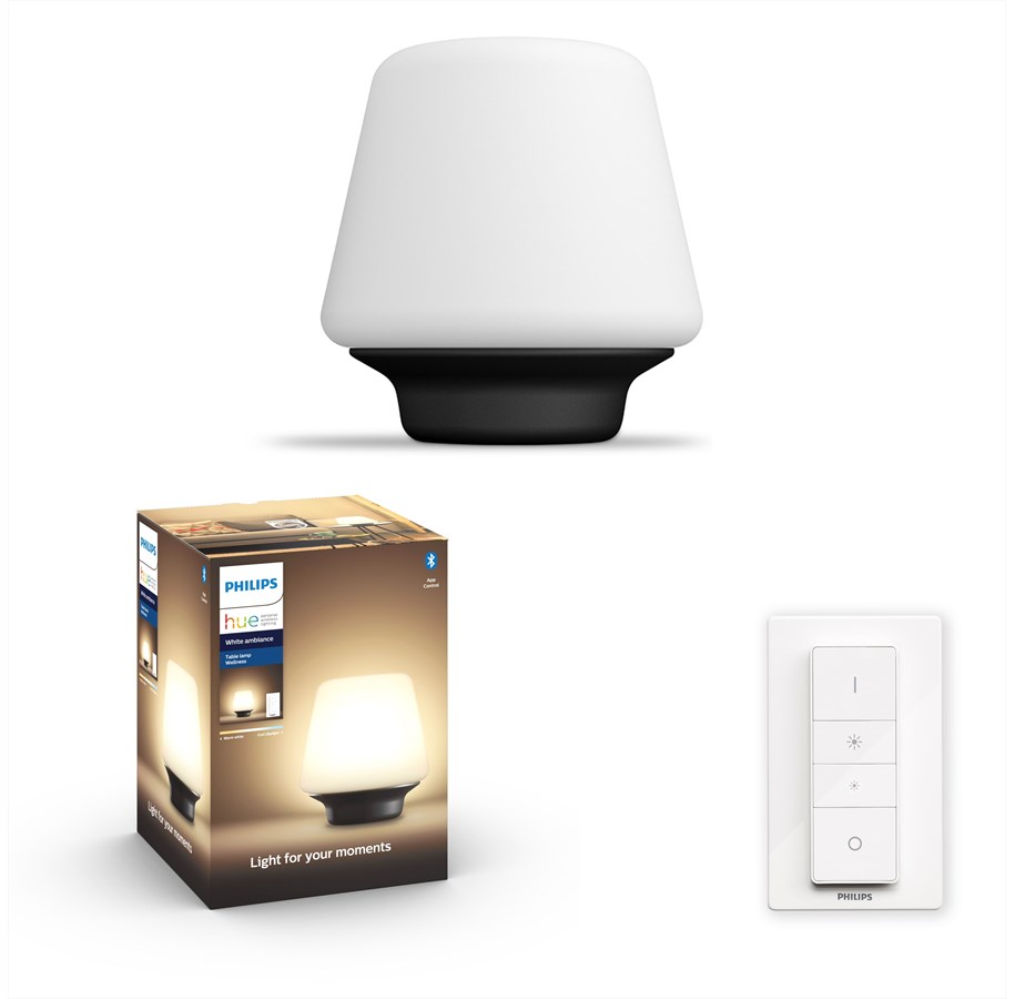 Smart-Home - Philips Hue Wellness Tischleuchte - BT - Schwarz - 915005912301
