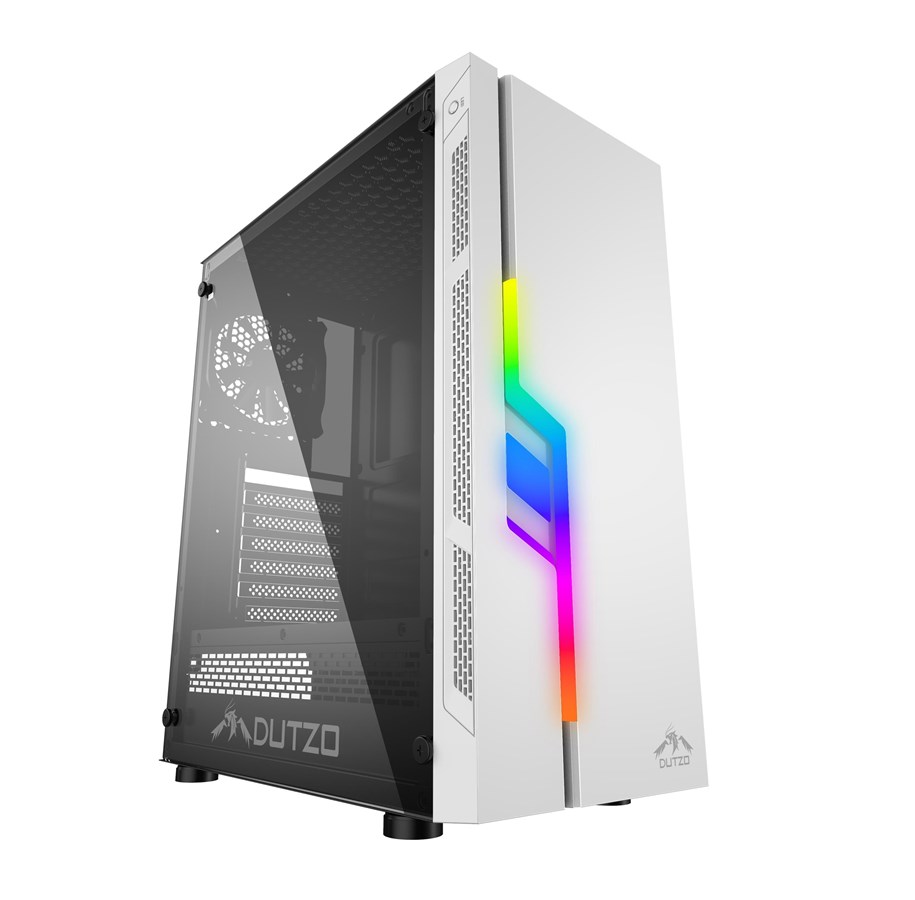 Gehäuse - DUTZO C320 TG RGB - Gehäuse - Miditower - Weiß - C320_TG_RGB-W