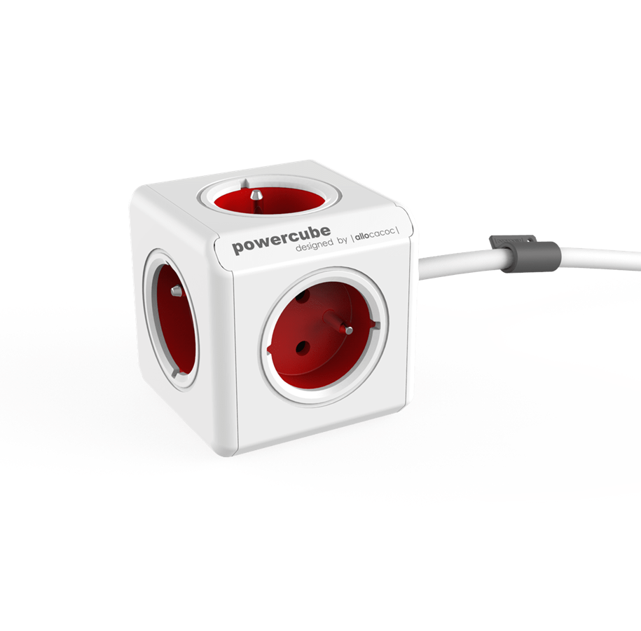 Stromkabel (Extern) - PowerCube Extended 1.5 meter (Type E) - Red - 2300RD/FREXPC