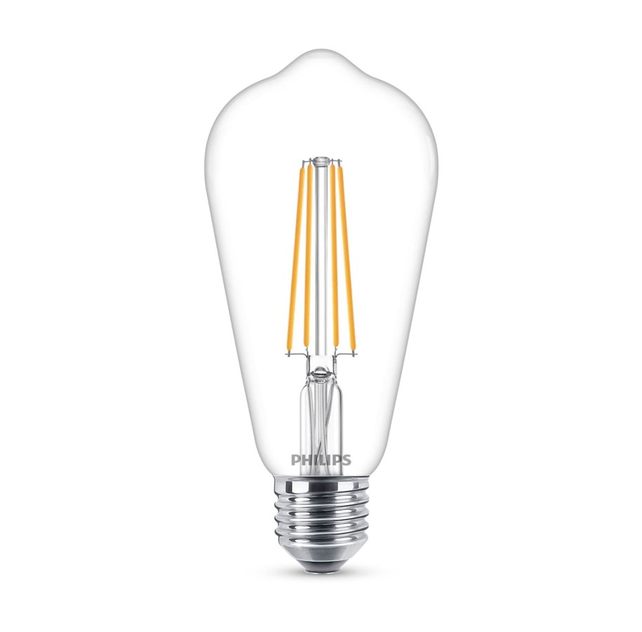 LED-Birnen - Philips LED-Lampe Classic Edison 4.3W/827 (40W) Clear E27 - 929001890255