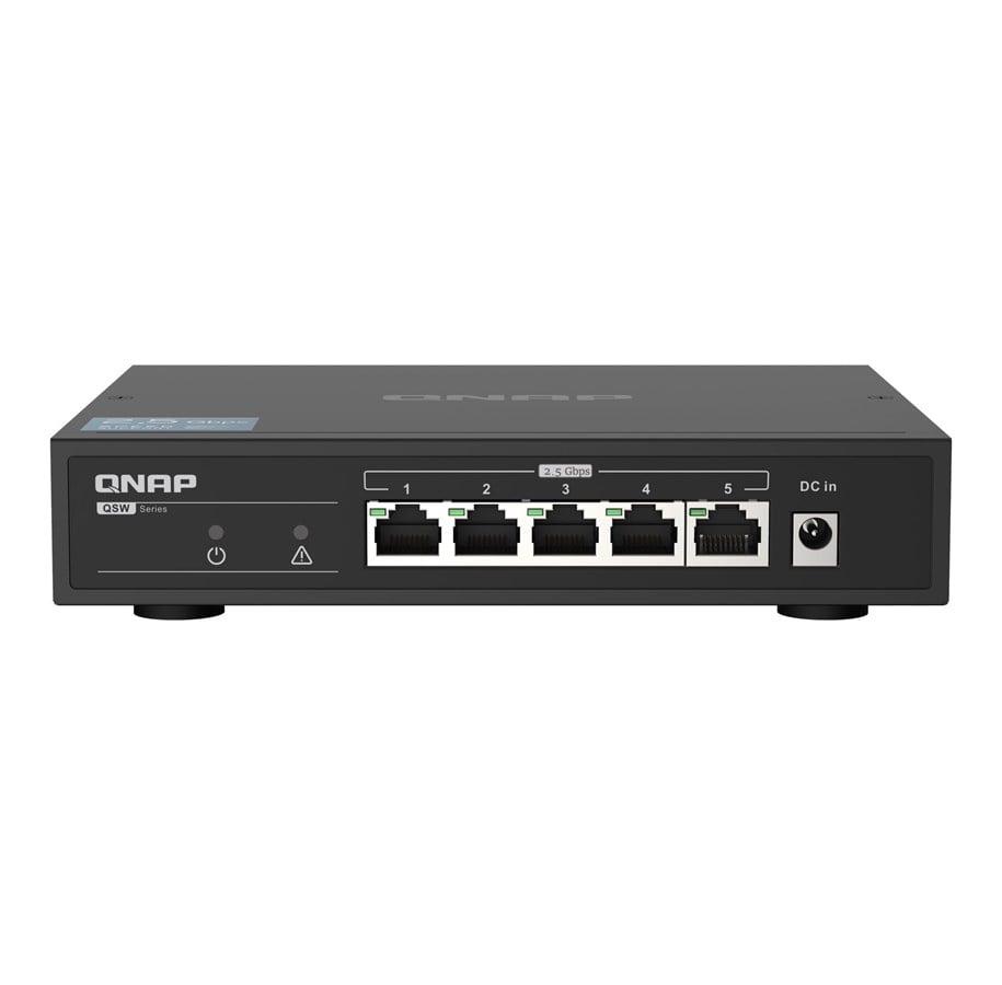 Switches - QNAP QSW-1105-5T Unmanaged 5-Port 2.5GbE Switch - QSW-1105-5T