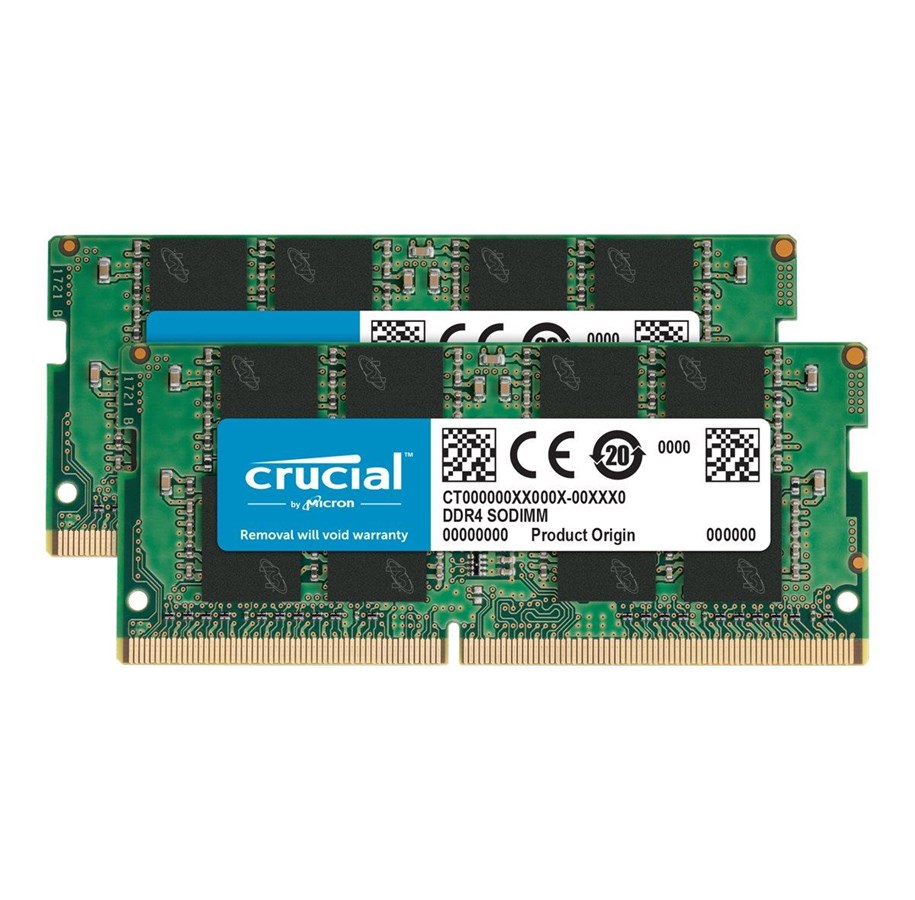 Arbeitsspeicher (RAM) - Crucial SODIMM DDR4-3200 - 32GB - CL22 - Dual Channel (2 pcs) - Grün - CT2K16G4SFRA32A