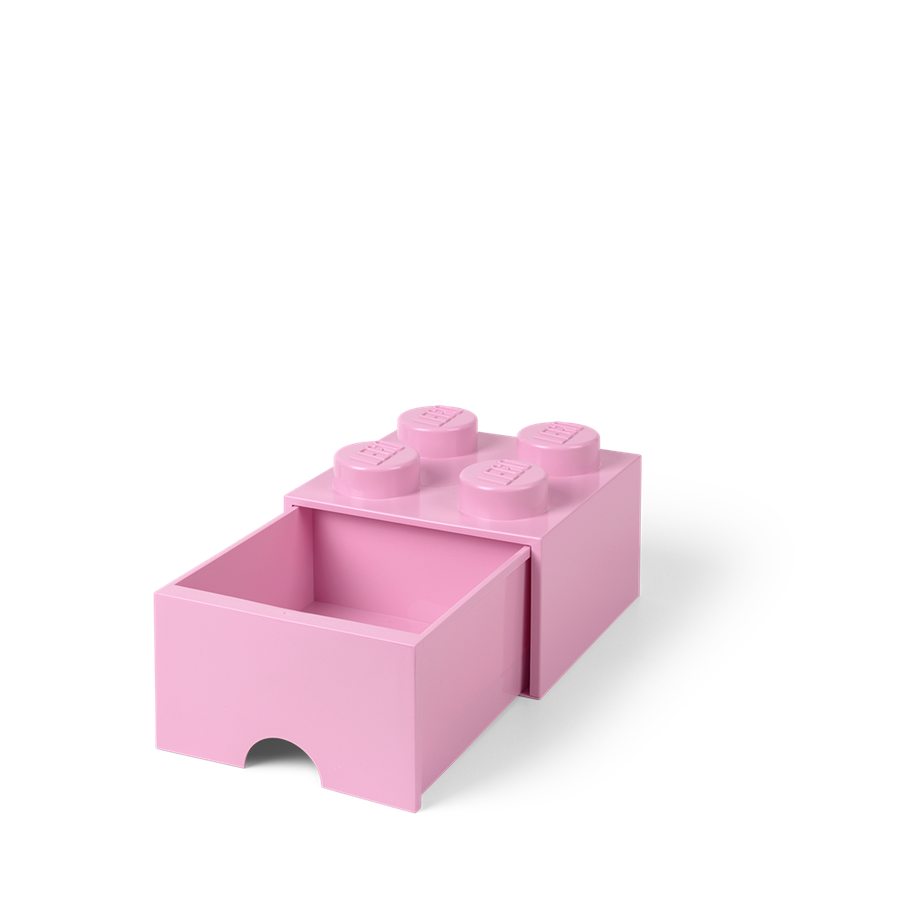 Kinderzimmer - LEGO Schublade 4 Noppen, 1 Fach, rosa - 40051738