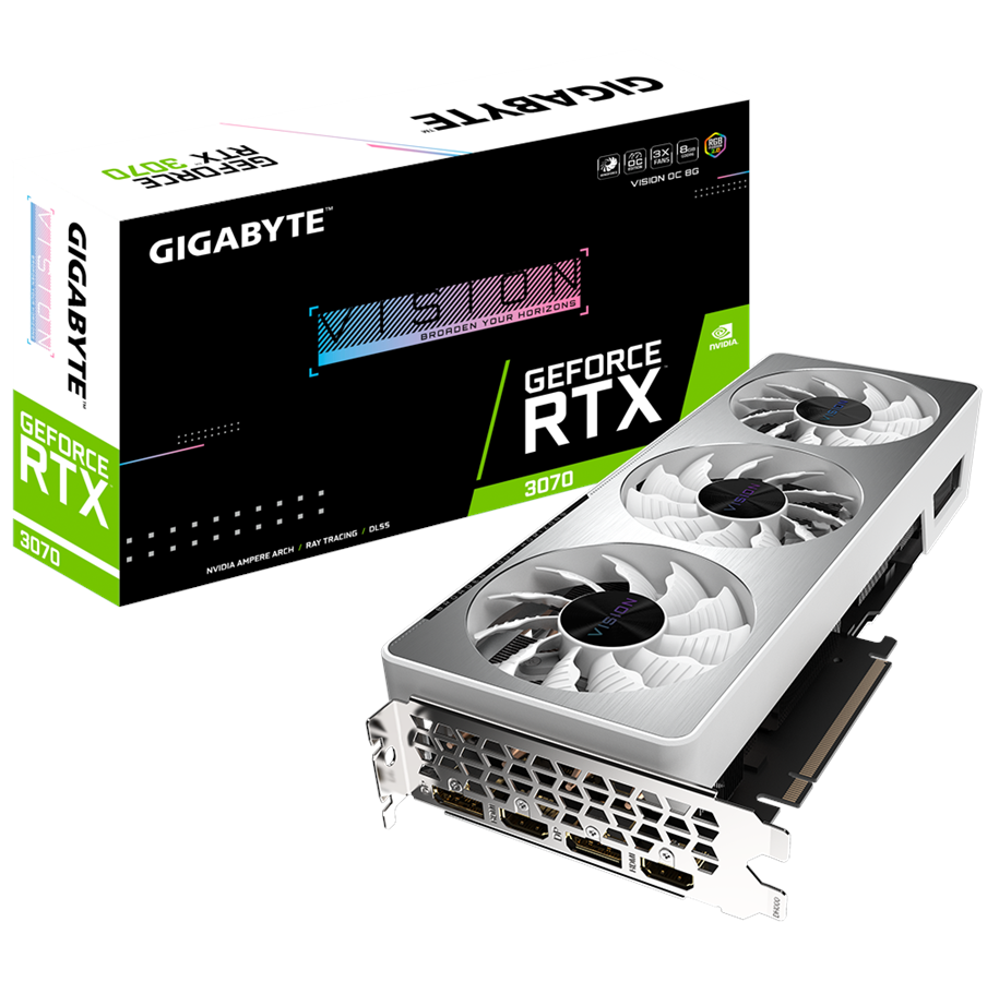 Grafikkarte - GIGABYTE GeForce RTX 3070 OC - 8GB GDDR6 RAM - Grafikkarte - GV-N3070VISION OC-8GD