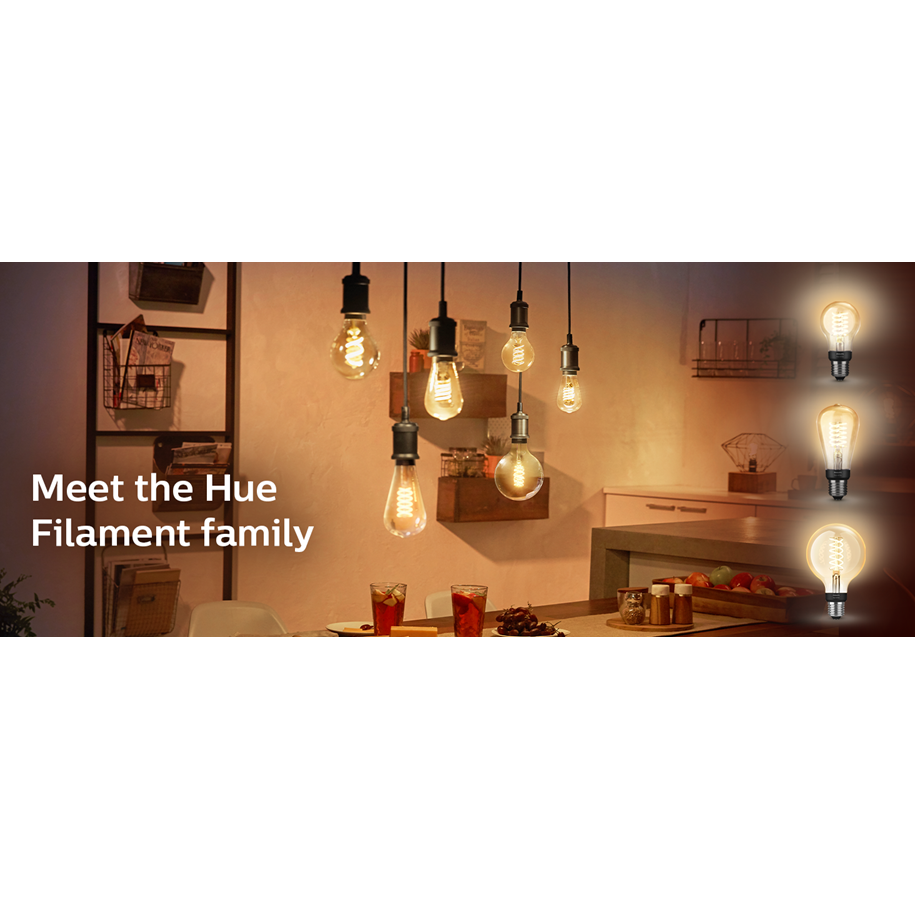 Philips Hue White Filament G125 E27 Globe Bulb - BT | Auf Lager