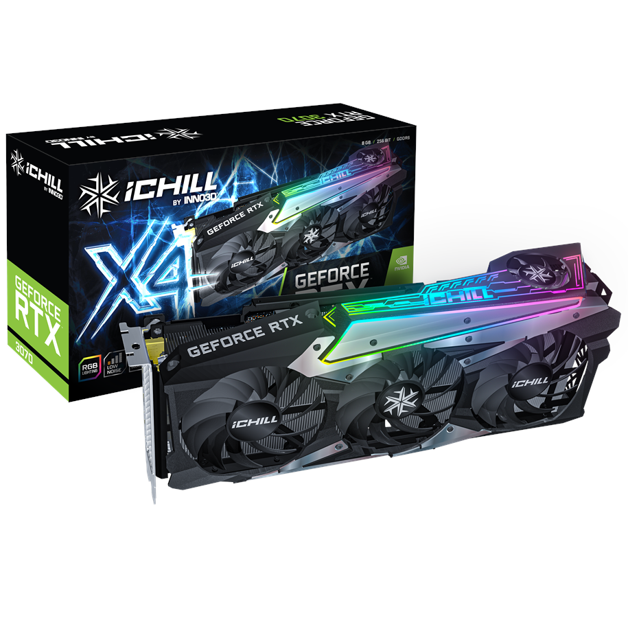 Grafikkarte - Inno3D GeForce RTX 3070 iCHILL X4 - 8GB GDDR6 RAM - Grafikkarte - C30704-08D6X-1710VA35