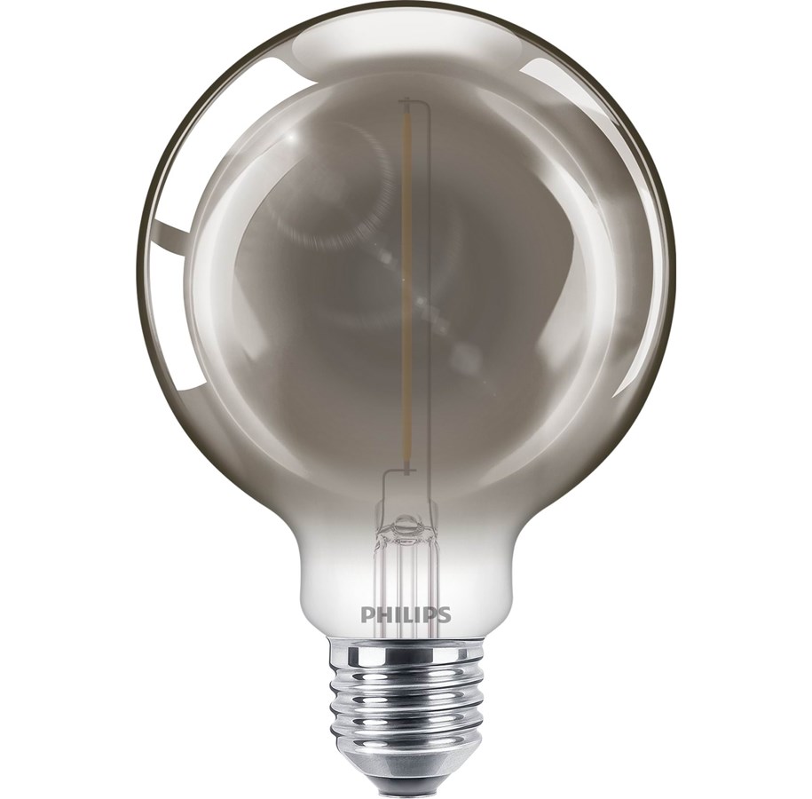 LED-Birnen - Philips LED-Lampe Classic Globe Ø95 2W/818 (11W) Smoky E27 - 929002380801
