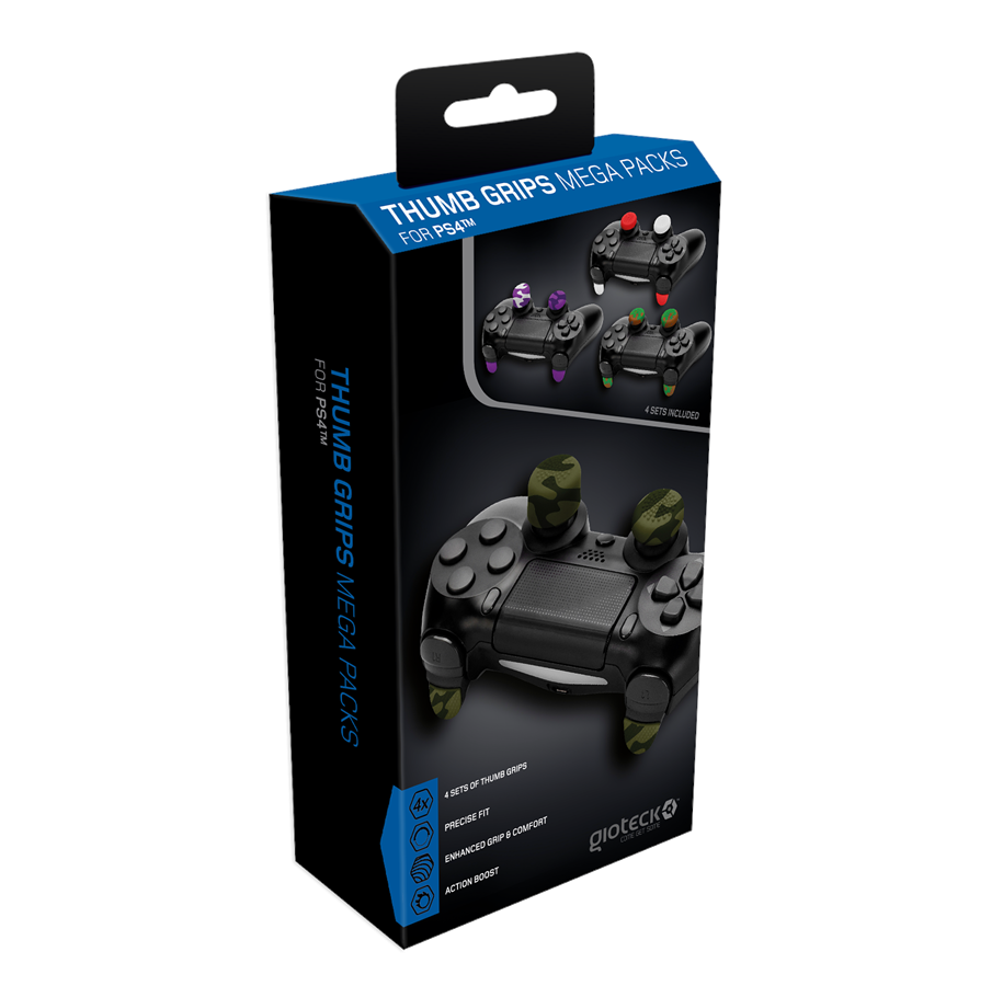 Gaming Zubehör - Gioteck Playstation 4 Thumb Grips Mega Pack - Miscellaneous Zubehör für Spielkonsole - Sony PlayStation 4 - 0812313015257