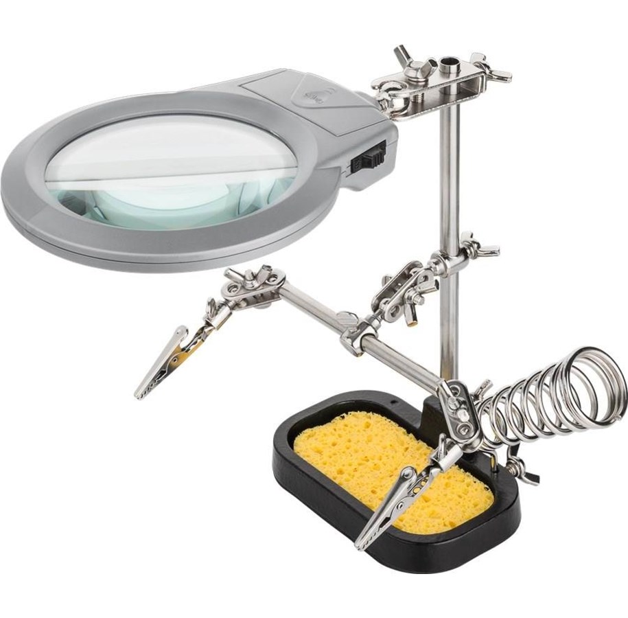 Haus & Garten - Fixpoint Third hand’ soldering support with magnifier and h - 4040849512261