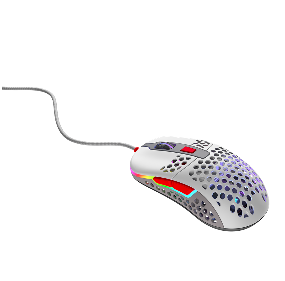 Maus - Xtrfy M42 RGB - Retro - Gaming Maus (Weiß mit RGB Licht) - M42-RGB-RETRO