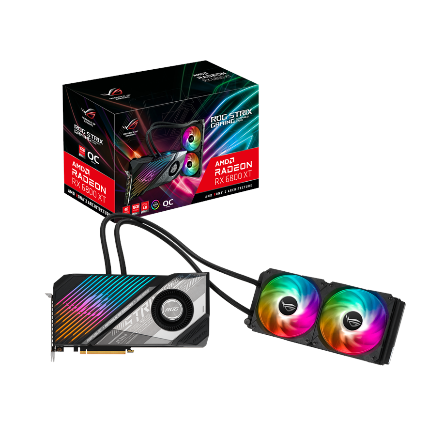 Grafikkarte - ASUS Radeon RX 6800 XT ROG STRIX LC OC - 16GB GDDR6 RAM - Grafikkarte - 90YV0FL0-M0NM00
