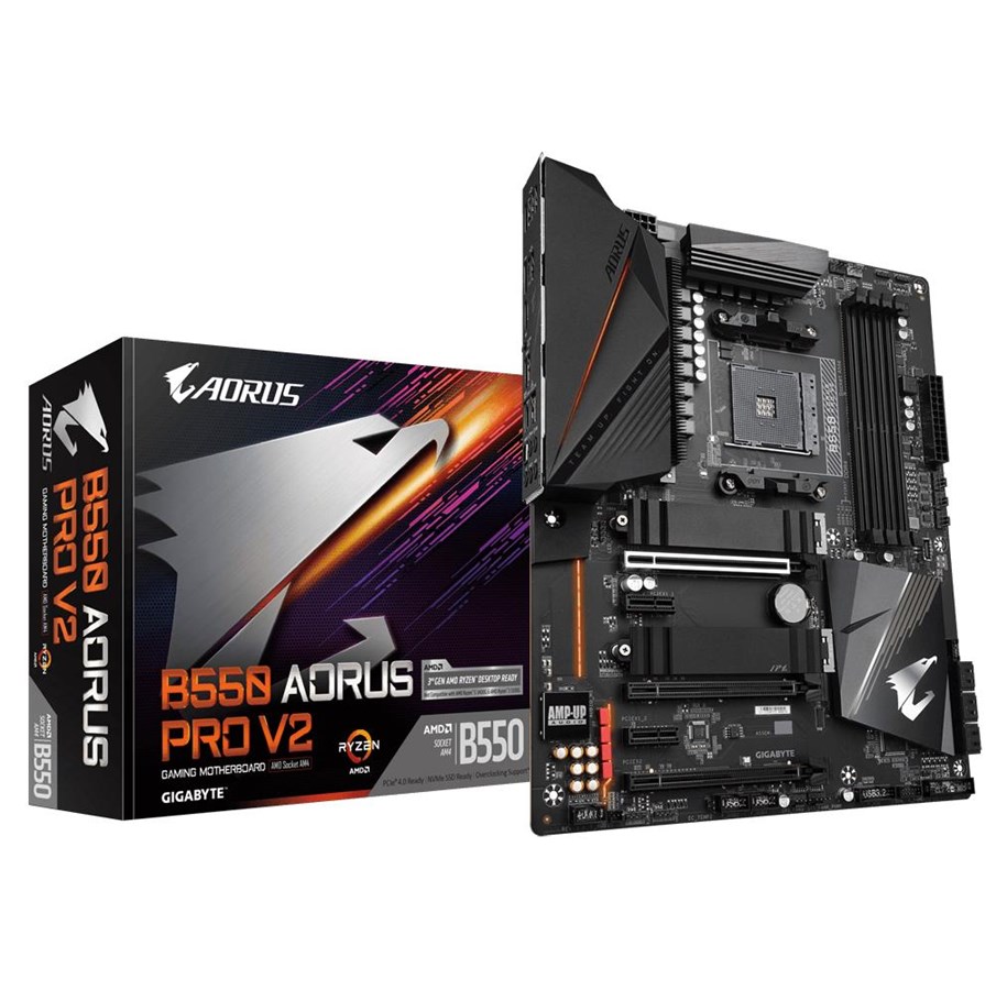 Mainboard - GIGABYTE B550 AORUS PRO V2 Mainboard - AMD B550 - AMD AM4 - DDR4 RAM - ATX - B550 AORUS PRO V2