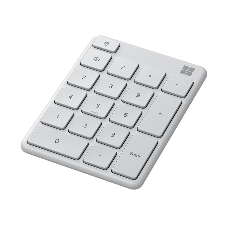 Tastaturen - Microsoft Number Pad Wireless Bluetooth Glacier White - Numpad - Weiss - 23O-00028