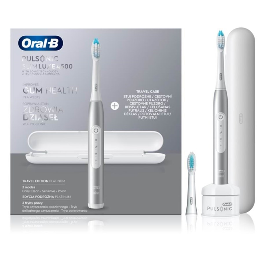 Elektrische Zahnbürsten - Oral-B Elektrische Zahnbürste Pulsonic Slim Luxe 4500 Platinum - Slim Luxe 4500 Platinum