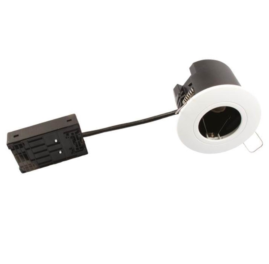 Lampen - Scan Products Cira fixed 230v gu10 ip44 matt white round - 10051