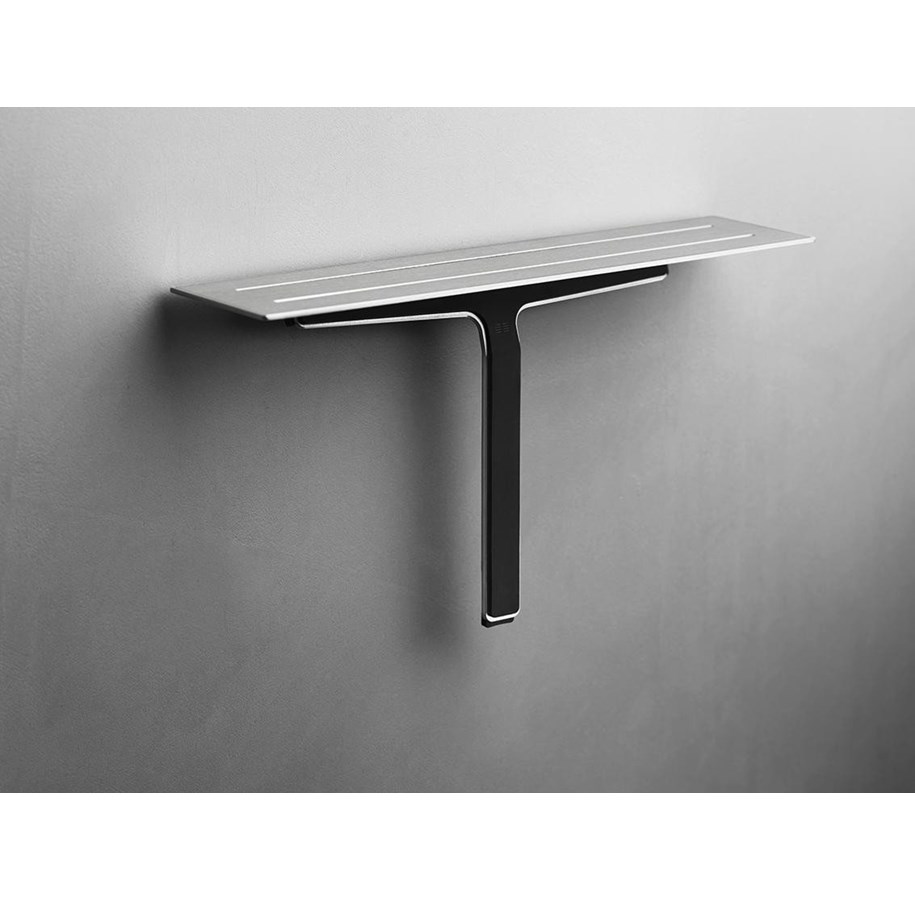 Badezimmerzubehör - Unidrain Reframe Collection soap shelf and shower wiper, Brushed - 7010