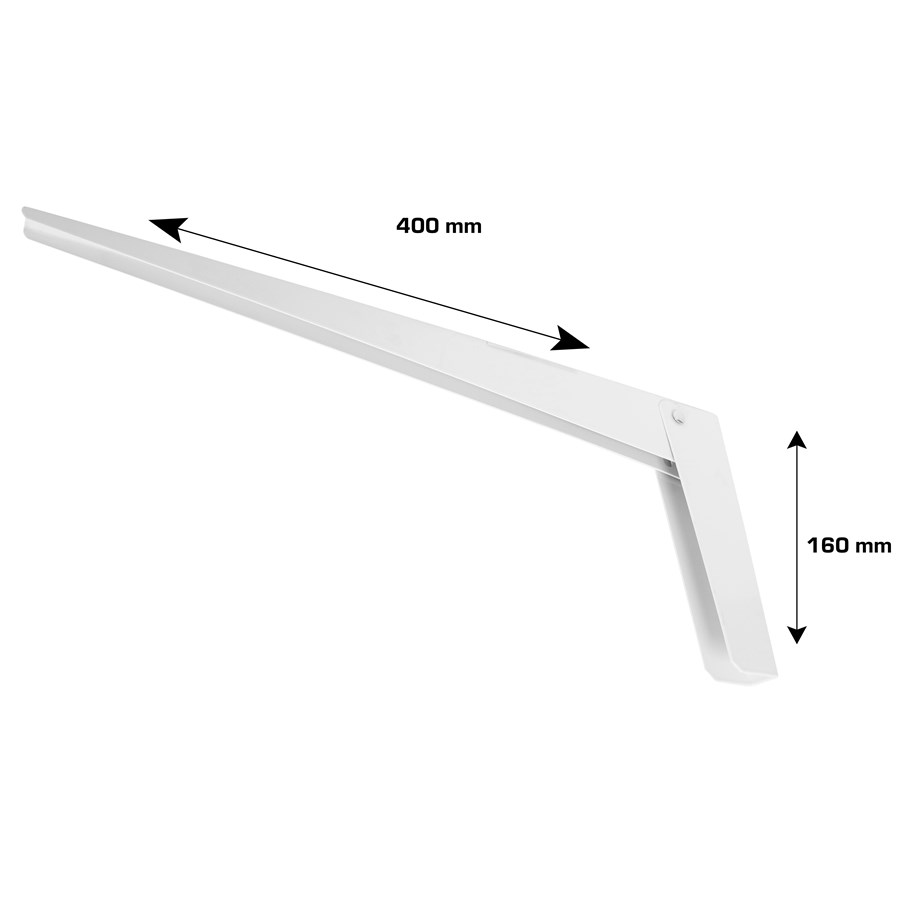 Halterungen & Scharniere  - Home>it Folding shelf bracket 400 x 160mm - white - 16384