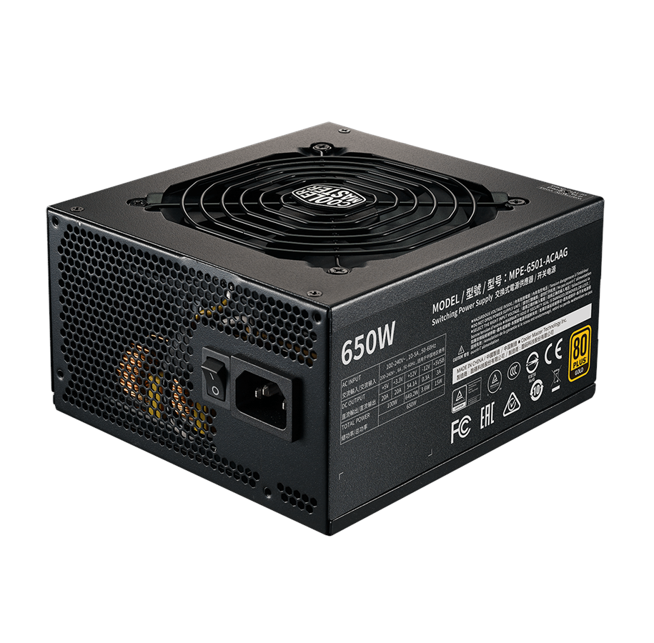 Netzteile - Cooler Master MWE Gold V2 Full Modular Netzteile - 650 Watt - 120 mm - ATX - 80 Plus Gold zertifiziert - MPE-6501-AFAAG-EU