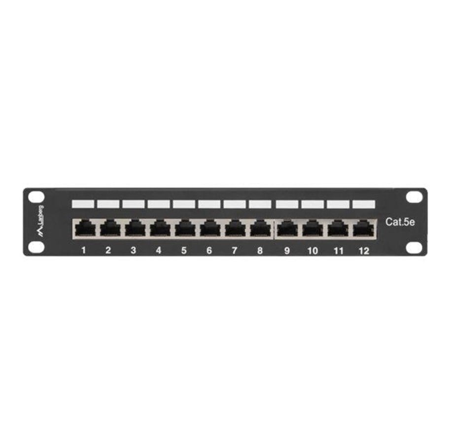 Netzwerkzubehör - Lanberg PPF5-9012-B - patch panel - 1U - 10" - PPF5-9012-B