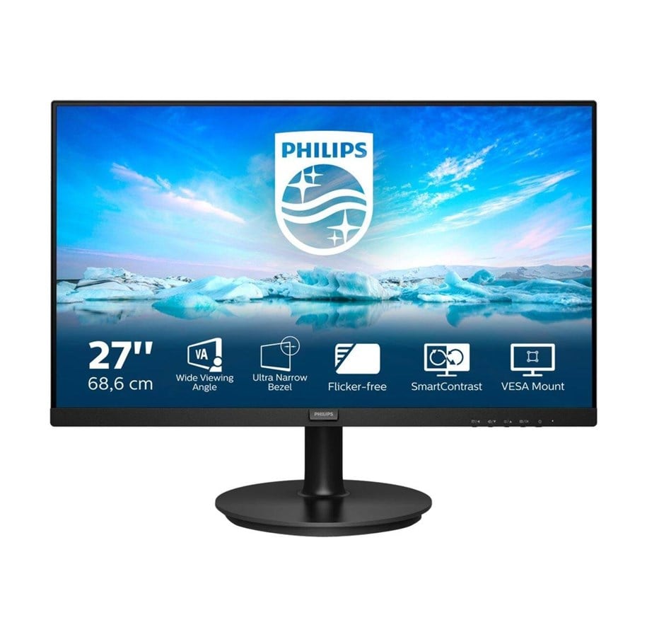 Monitor - 27" Philips 271V8L - 1920x1080 (FHD) - 75Hz - VA - 271V8L/00