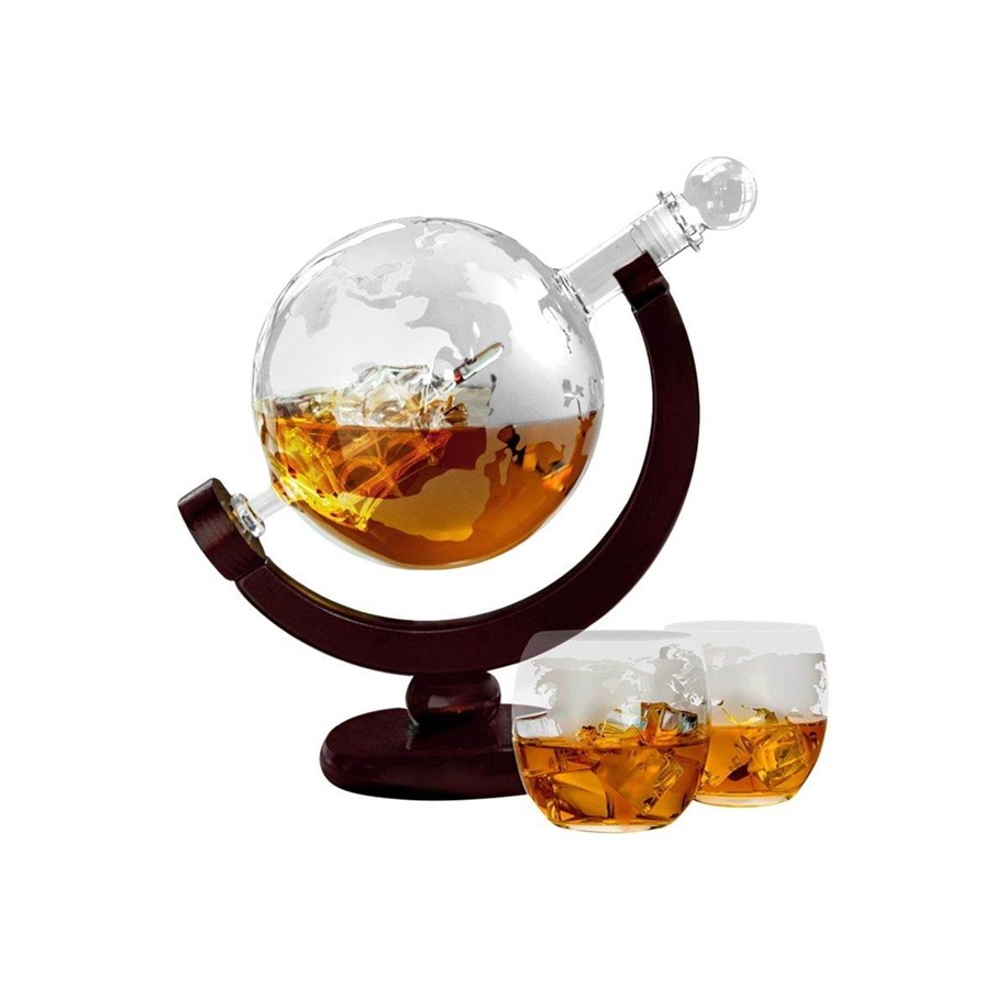 Mikamax Globe Decanter Set Karaffe, 850 ml | Auf Lager | Günstig