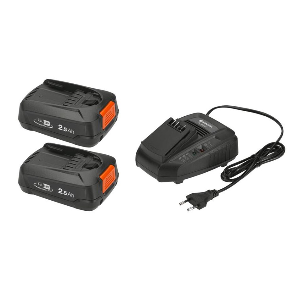 Akkus & Ladegeräte - Gardena Starter-Set P4A2 x PBA 18V/45 + AL 1830 CV - 14907-20