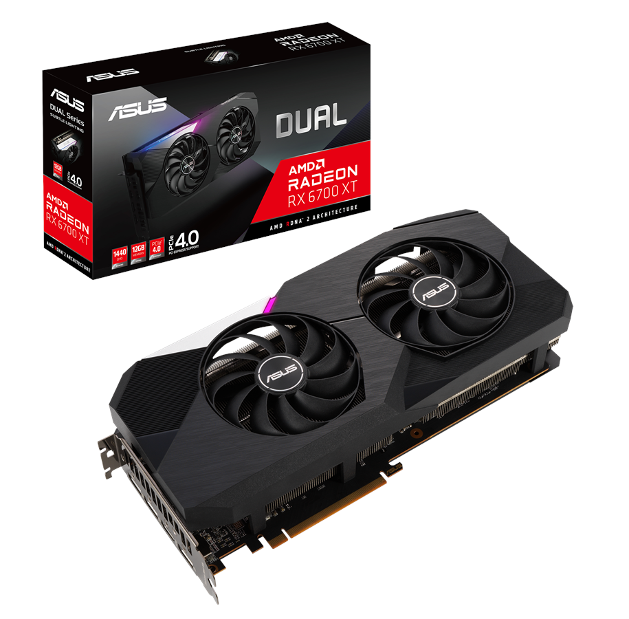Grafikkarte - ASUS Radeon RX 6700 XT DUAL - 12GB GDDR6 RAM - Grafikkarte - 90YV0G82-M0NA00