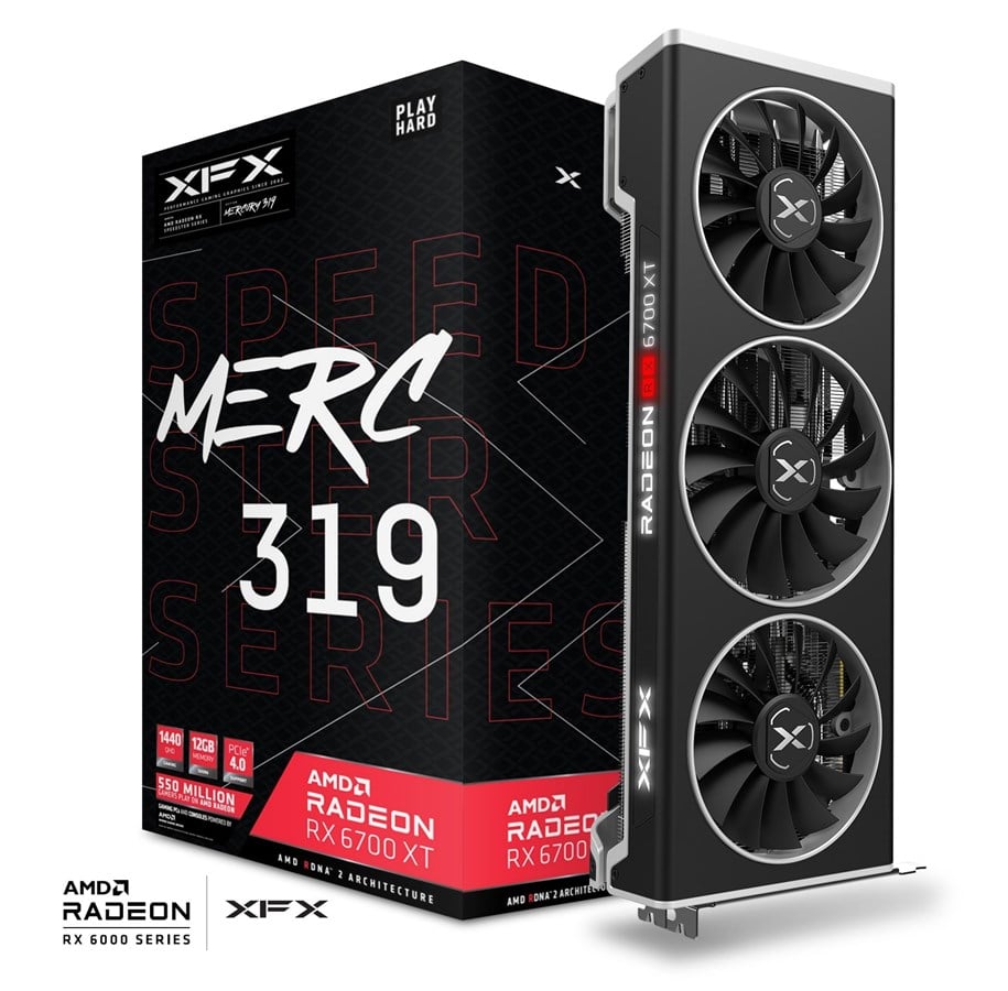 Grafikkarte - XFX Radeon RX 6700 XT MERC 319 Black - 12GB GDDR6 RAM - Grafikkarte - RX-67XTYTBDP