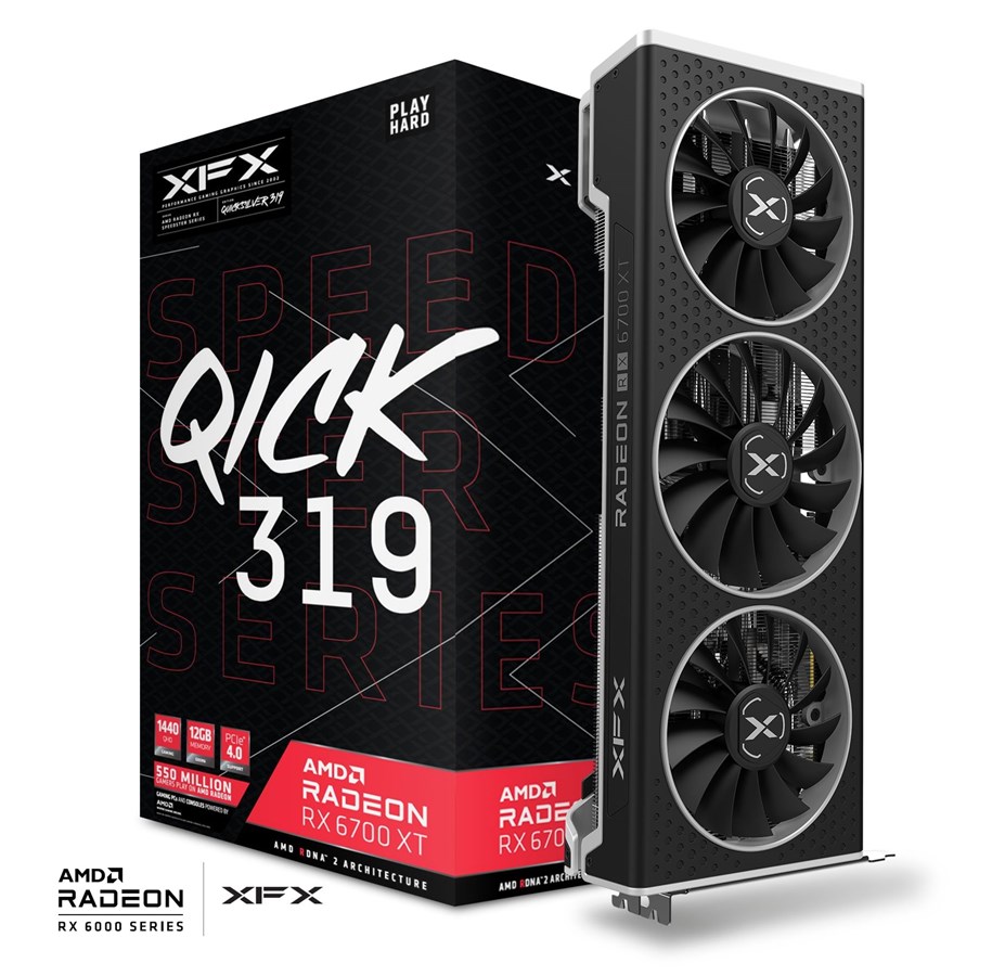 Grafikkarte - XFX Radeon RX 6700 XT Qick 319 Ultra - 12GB GDDR6 RAM - Grafikkarte - RX-67XTYPUDP