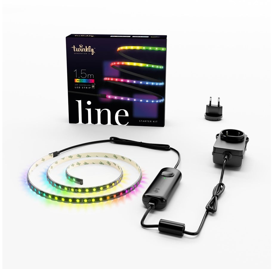 Smart-Home - Twinkly Line – LED Light Strip - 1.5m Starter Kit - TWL100STW-BEU