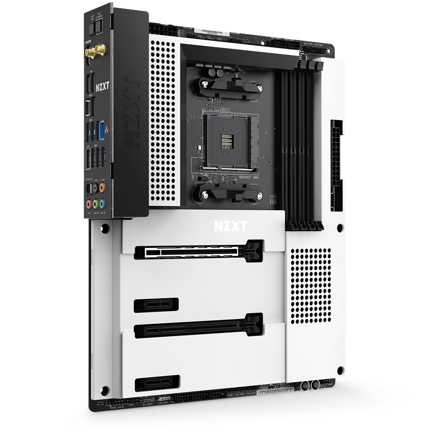 Mainboard - NZXT N7 B550 White - Mainboard - AMD B550 - AMD AM4 - DDR4 RAM - ATX - N7-B55XT-W1