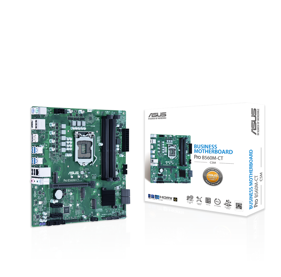 Mainboard - ASUS Pro B560M-C/CSM Mainboard - Intel B560 - Intel LGA1200 socket - DDR4 RAM - Micro-ATX - 90MB1720-M0EAYC