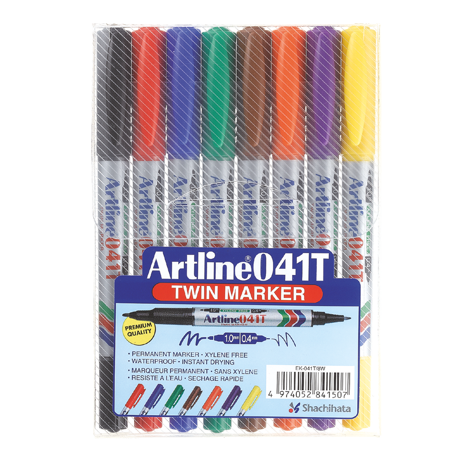 Utensilien zum Schreiben und Zeichnen - Artline EK541T/8W WB marker set w.8 ass. - EK541T/8W