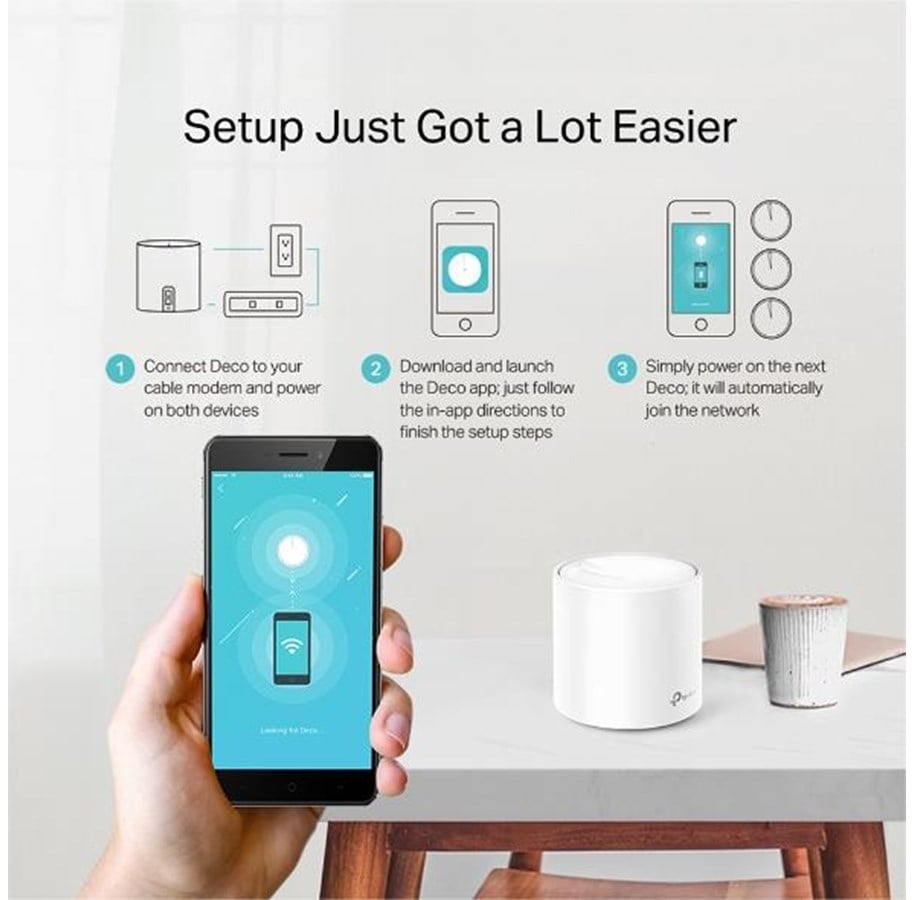 TP-Link Deco X20 (2-Pack) AX1800 Whole Home Mesh Wi-Fi 6 System 