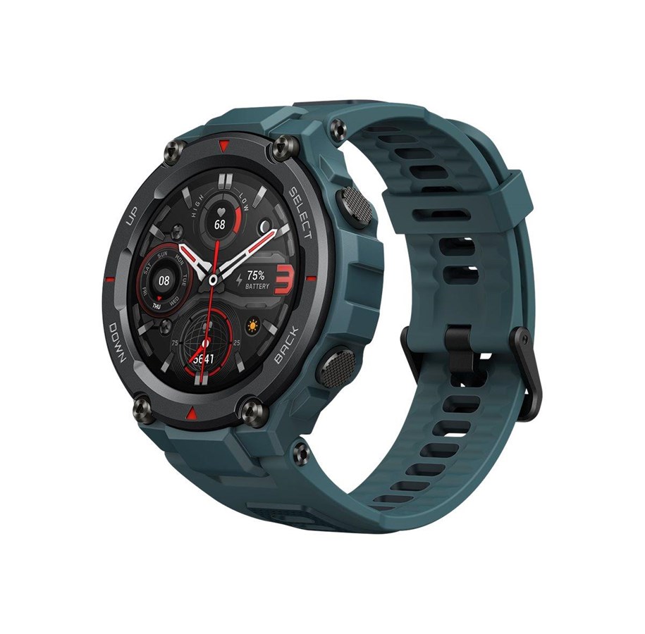 Smartwatches, Pulsuhren, Sportuhren & Schrittzähler - Amazfit T-Rex Pro - Blue Steel - W2013OV2N