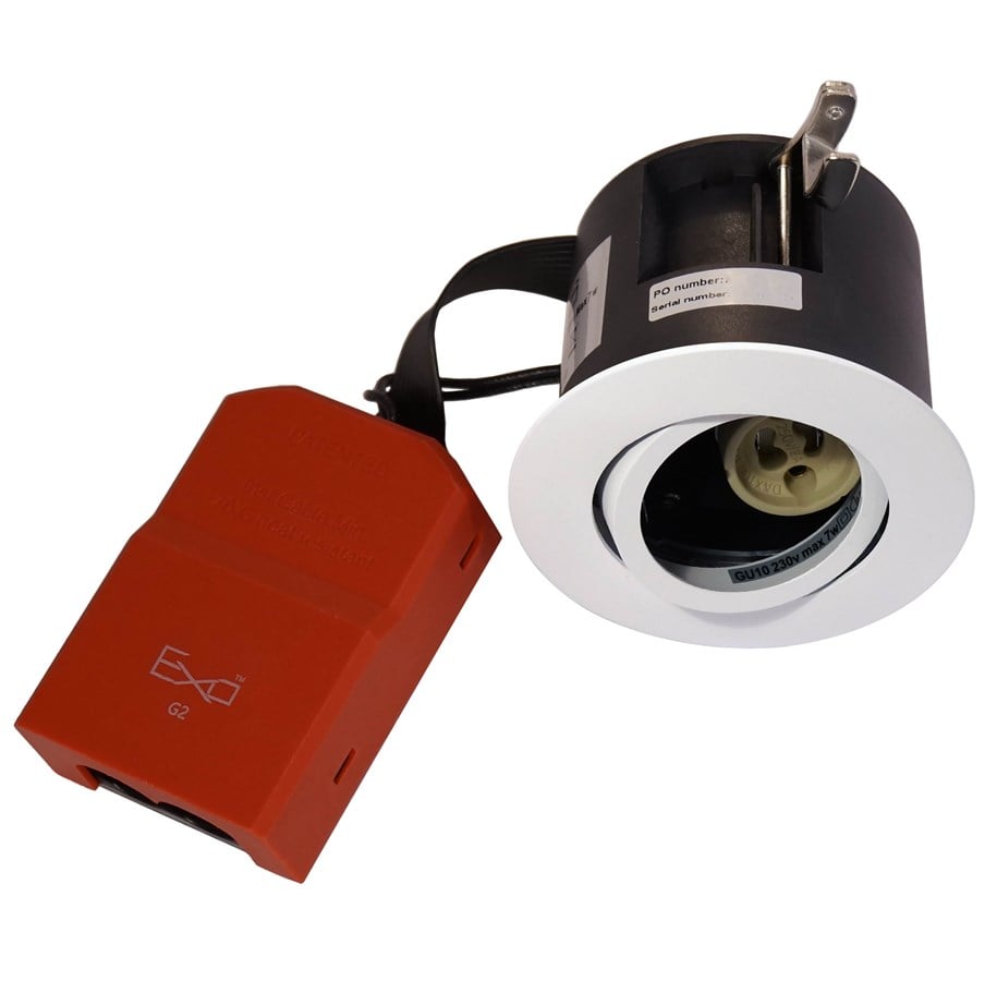 Daxtor Exo 66 downlight for outdoor round sandy matt-white | Günstig