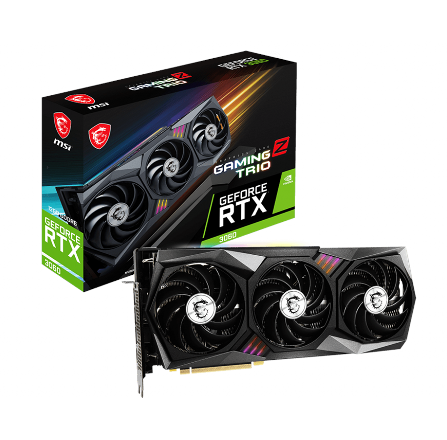 Grafikkarte - MSI GeForce RTX 3060 GAMING Z TRIO LHR - 12GB GDDR6 RAM - Grafikkarte - RTX 3060 GAMING Z TRIO 12G