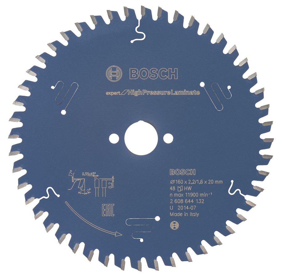 Handkreissäge - Bosch RUNDSAVKL 160X20X2.2MM 48T EXP HIGHPRESS - 2608644132