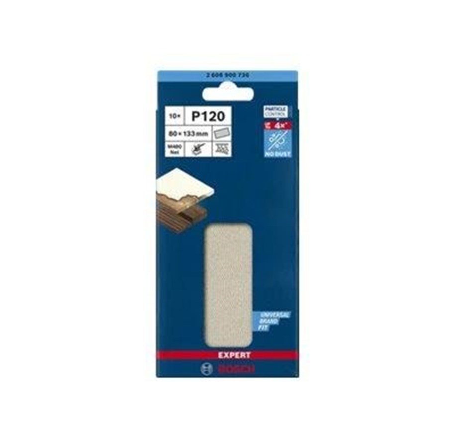 Schleifmaschine - Bosch SLIBEBLAD PLAN 80X133MM NET K120 10 STK - 2608900736