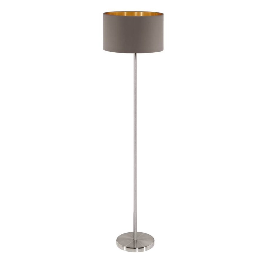 Lampen - EGLO MASERLO Stehleuchte, cappuccino, gold - 95172