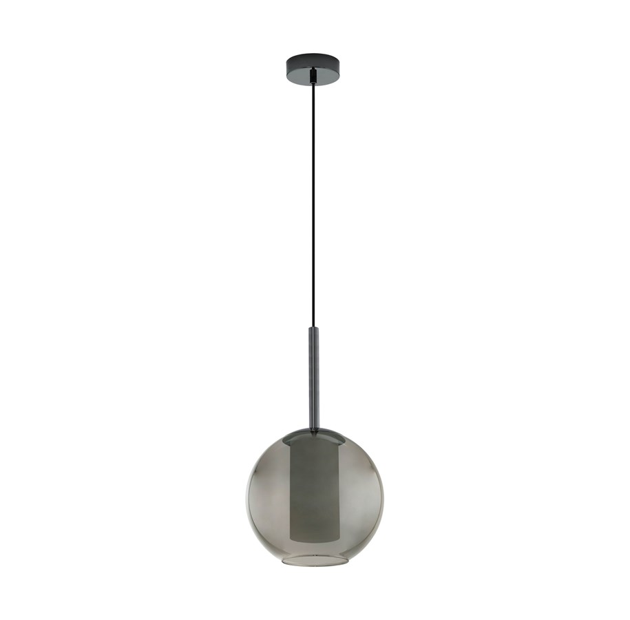 Lampen - EGLO TINDARI Hängeleuchte - nickel-nero/schwarz-transparent, weiss - 97633