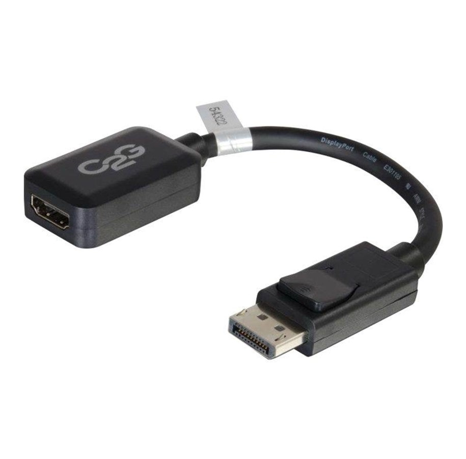 Kabel und Drähte - C2G 20cm DisplayPort to HDMI Adapter - DP Male to HDMI Female - Black - DisplayPort cable - 20 cm - 84322
