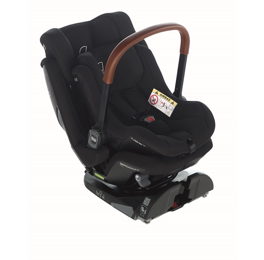 Autositze - Jané Groowy + Nest infant car seat. Combichair from 0 to 12 Years. Cold Black - 4591 U06