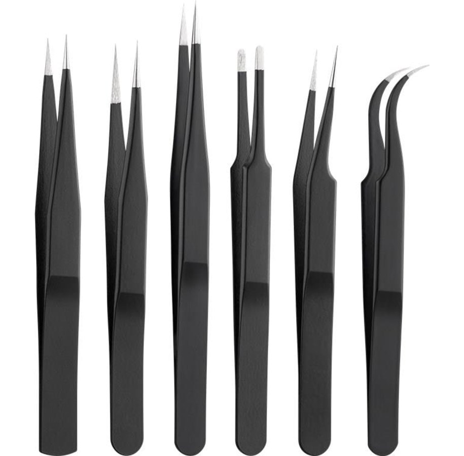 Haarschneidegeräte - Pro Augenbrauentrimmer Tweezers set 6 pieces - 4040849412561
