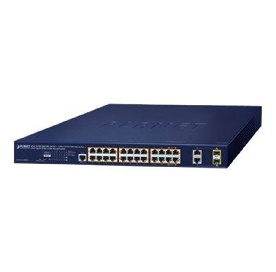 Switches - PLANET 4-Port GE 802.3bt + 20-Port GE 802.3at + 2P - GS-4210-24HP2C