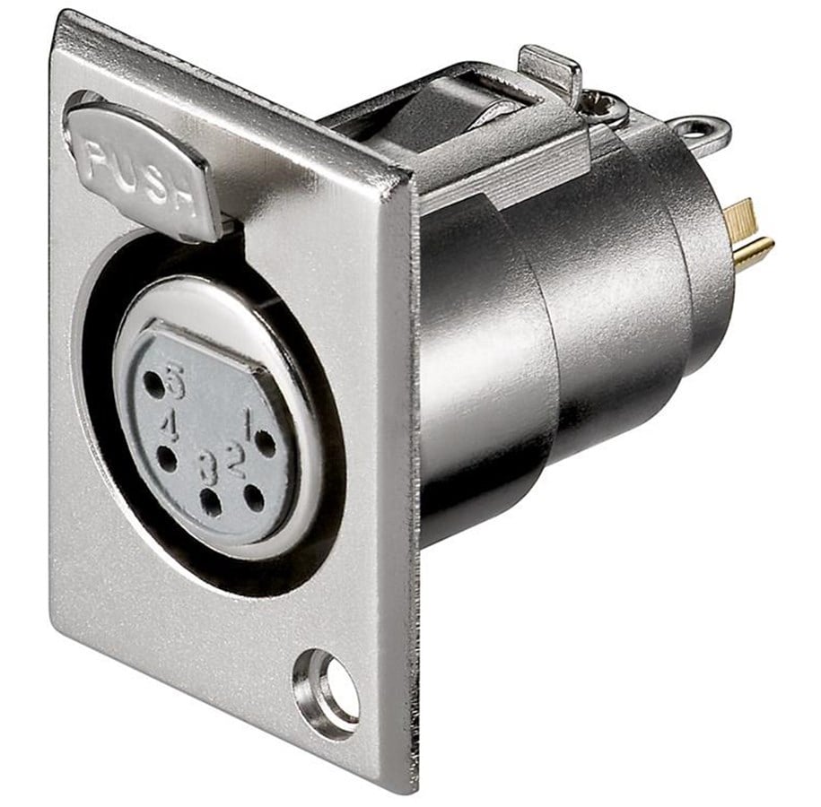 Zubehör (Halterungen, Steckdosen etc.) - Pro Microphone chassis femal socket 5 Pin - 4040849119712