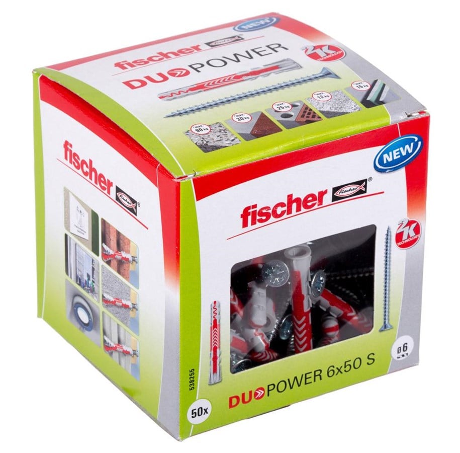 Nägel & Schrauben - Fischer DuoPower 6 x 50 S LD (50 pcs.) - 538255