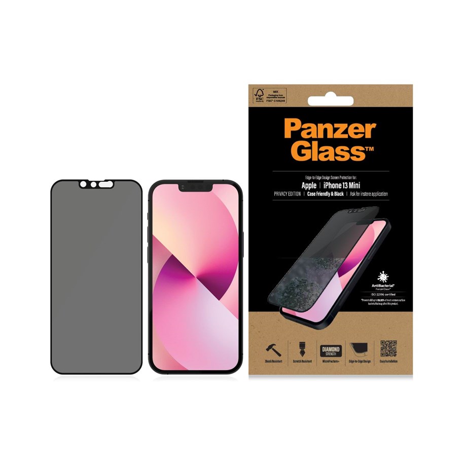 Handys - Schutzfolie - PanzerGlass Privacy Screen Protector Apple iPhone 13 Mini | Edge-to-Edge - PANZERPROP2744