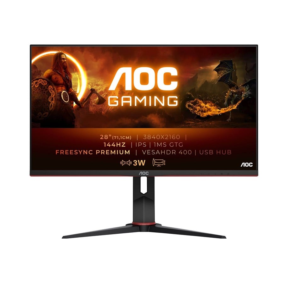 Bildschirm - 28" AOC Gaming U28G2XU/BK 4K 144Hz - U28G2XU/BK