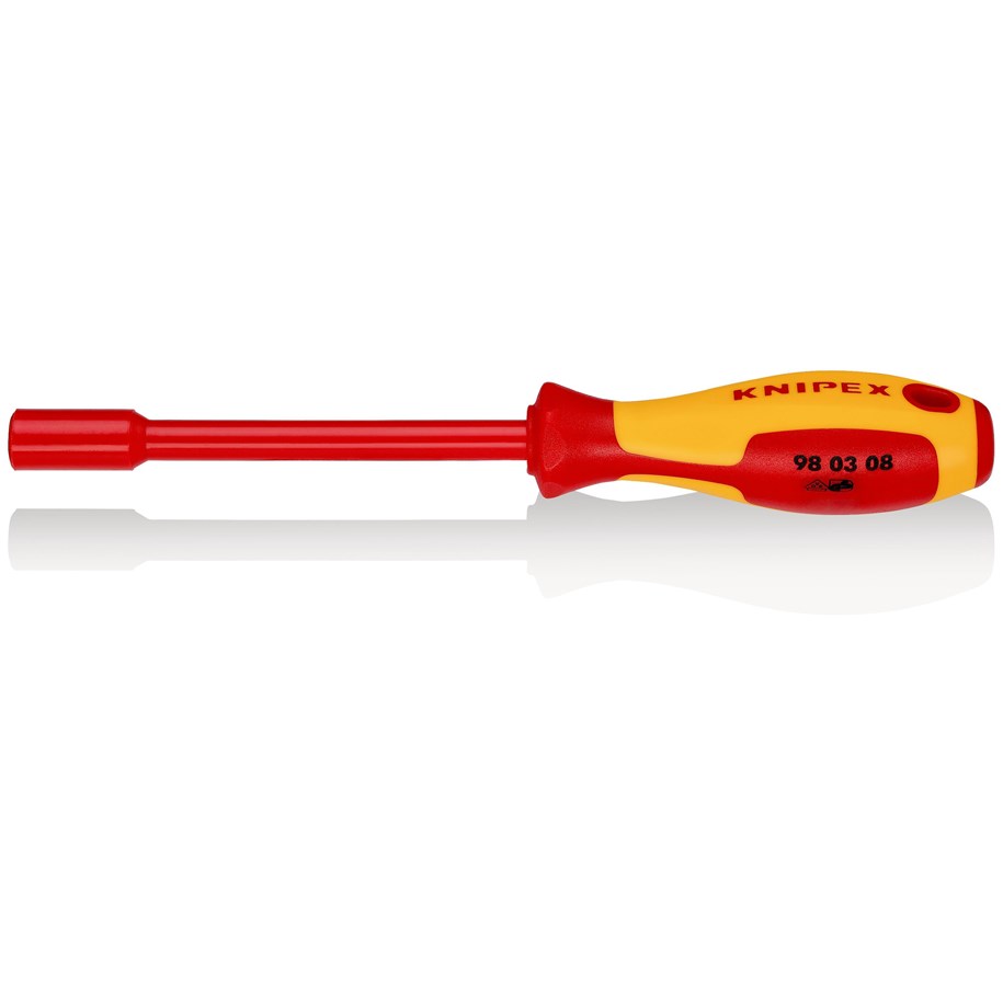Netzwerkzubehör - KNIPEX Steckschlüssel, mit Schraubendreher-Griff - 98 03 08